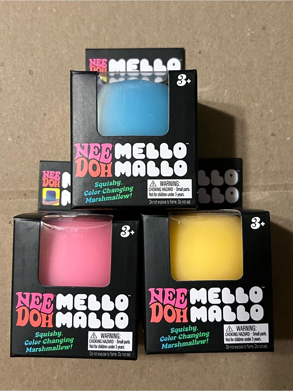 NeeDoh Mello Mallo 3-Pack Bundle NEW Color
Changing Squishy Toys NIB